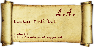 Laskai Amábel névjegykártya